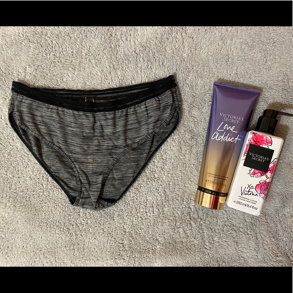 Victoria’s Secret Black Gray Hiphugger/Hipster